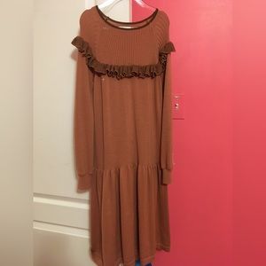 FUB girls knit pink dress